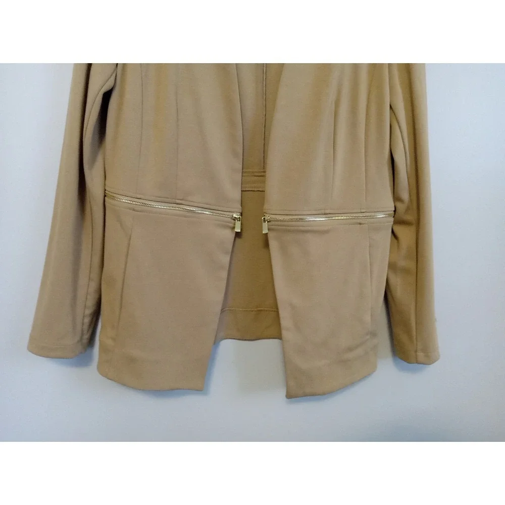 Grace Elements Heather Wheat Zip Design Longsleeve‎ Cardigan Jacket Size Xlarge